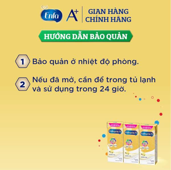 Combo 6 thùng Thực phẩm bổ sung: Enfagrow A+ 360 Brain DHA+ hương Vani, Lốc 3 hộp