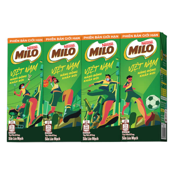 Combo 6 thùng Thức uống lúa mạch uống liền Nestle Milo 180ml - Lốc 4 hộp