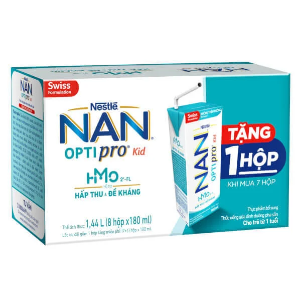 Combo 7 lốc Thực phẩm bổ sung Nestlé NAN OPTIPRO Kid 180ml