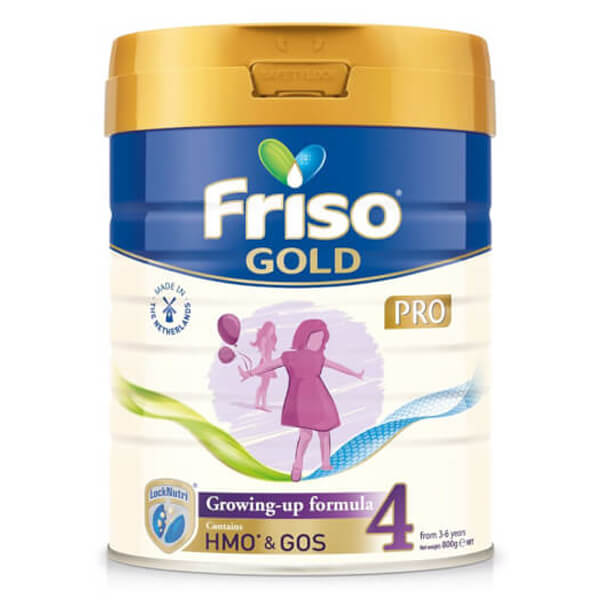 Combo 4 Friso Gold Pro số 4, 800g (trên 3 tuổi)
