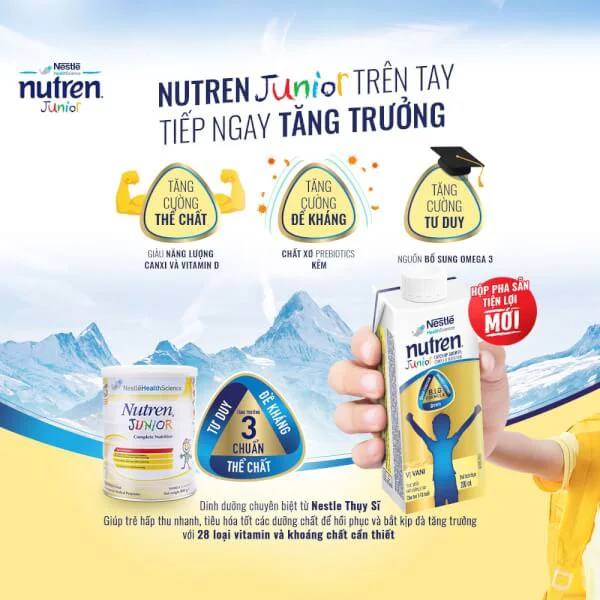 Combo 2 thùng Thực phẩm dinh dưỡng y học Nutren Junior