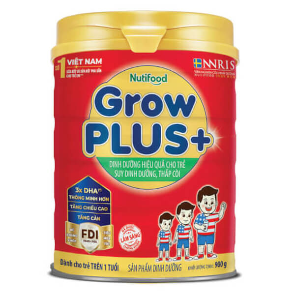 Combo 4 Sữa GrowPLUS Đỏ, 1 tuổi, 900G