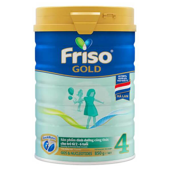 Combo 4 Sữa Friso Gold số 4 850g (2 - 6 tuổi)