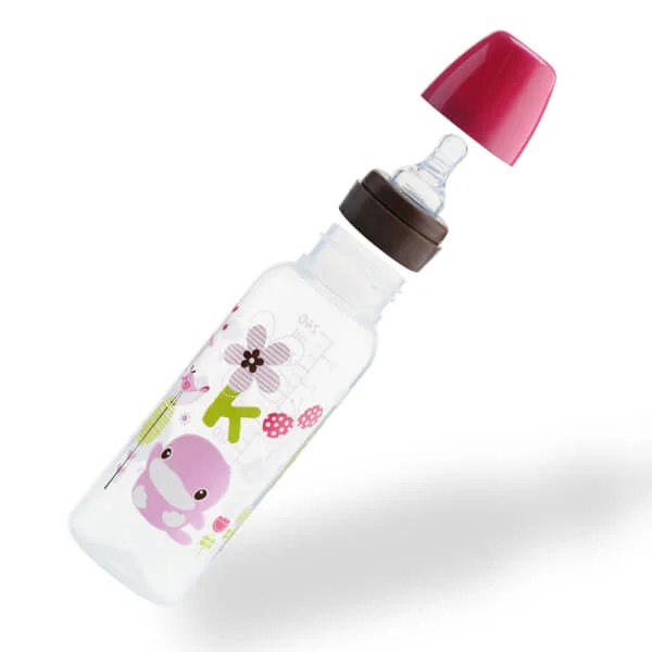 Bình sữa Kuku nhựa PP BPA Free cổ hẹp 240ml (KU5928A, Hồng)