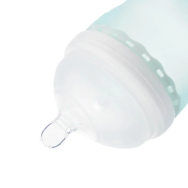 Bình sữa Olababy silicone cổ rộng 120ml (Xanh dương)