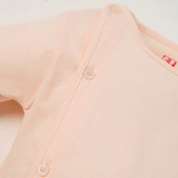Cặp áo sơ sinh cài giữa tay dài CF I0420007 (Hồng cam)