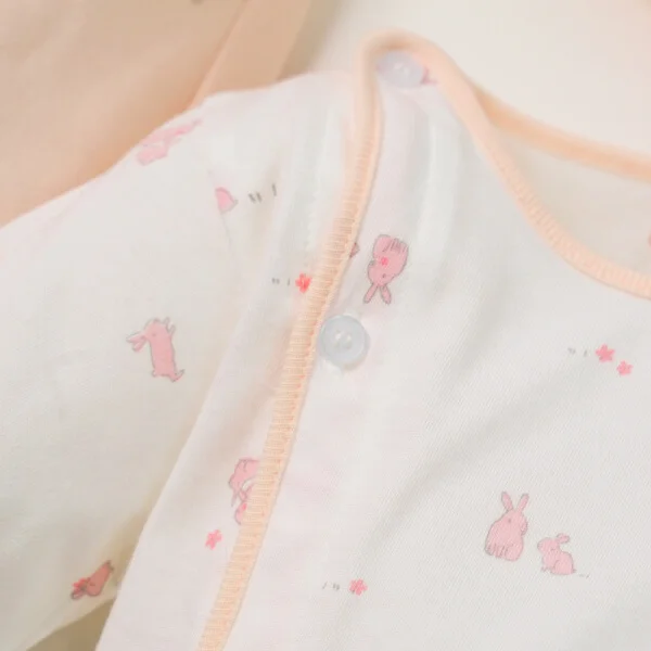 Cặp áo sơ sinh cài giữa tay dài CF I0420007 (Hồng cam)