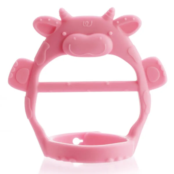 Gặm nướu vòng  tay silicone con bò ConCung Good - Hồng