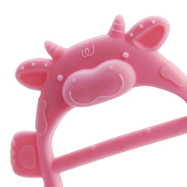 Gặm nướu vòng  tay silicone con bò ConCung Good - Hồng