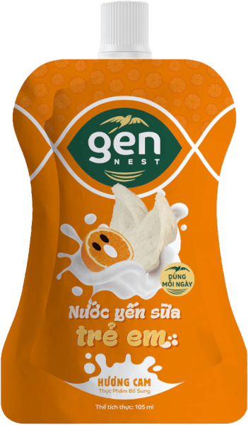 Nước yến sữa trẻ em Gennest hương Cam 105ml