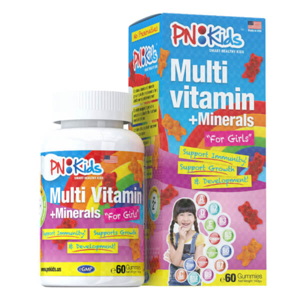 Gummies bổ sung Vitamin cho bé gái PNKids Multi Vitamin for Girls