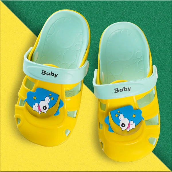 Dép sục 2 lớp con thỏ CF2105 JKKE200010-93  (18-20-22-24,Vàng Xanh ngọc)