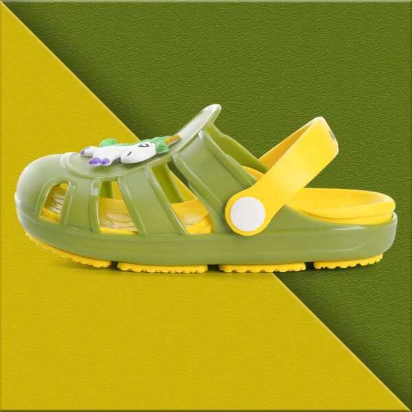 Dép sục 2 lớp unicorn CF2105 JKKE200009-93  (18-20-22-24, Xanh lục Vàng)