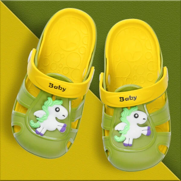 Dép sục 2 lớp unicorn CF2105 JKKE200009-93  (18-20-22-24, Xanh lục Vàng)