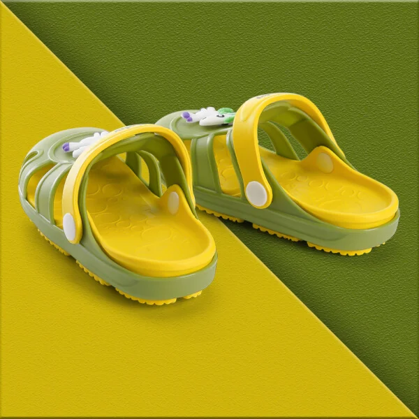 Dép sục 2 lớp unicorn CF2105 JKKE200009-93  (18-20-22-24, Xanh lục Vàng)