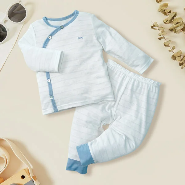 Bộ sơ sinh dài dệt jacquard Animo I1121047 (0-24M,Trắng)