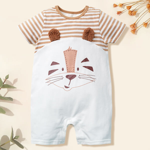Bodysuit bé trai đùi Animo B1121003 (0-12M,Nâu)