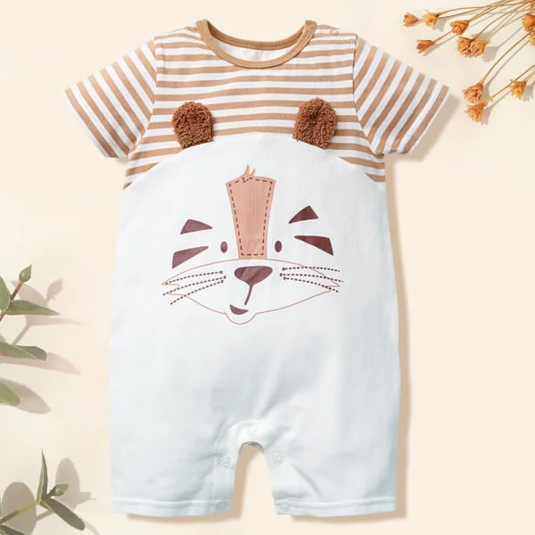 Bodysuit bé trai đùi Animo B1121003 (0-12M,Nâu)