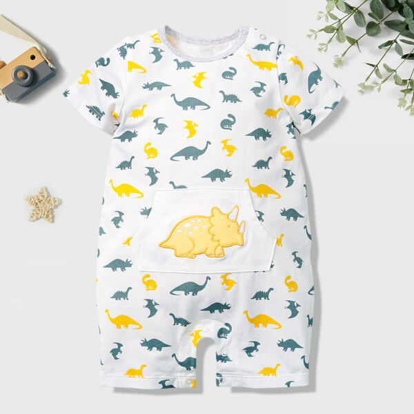 Bodysuit bé trai đùi Animo B1121014 (0-12M,Trắng)