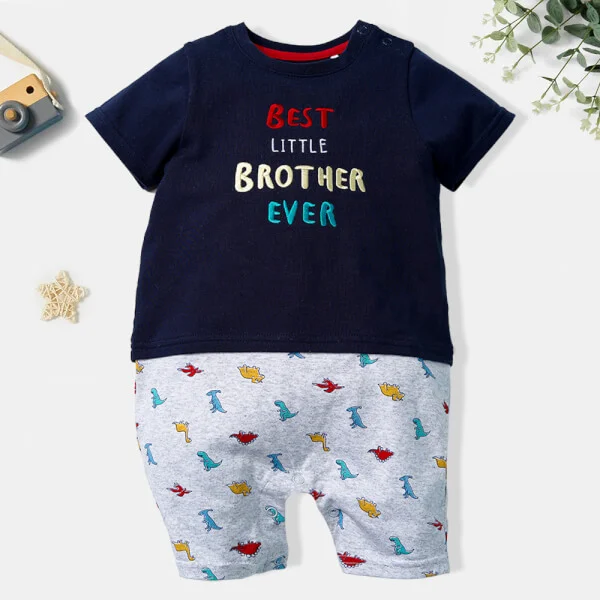 Bodysuit bé trai đùi Animo B1121021 (0-12M,Xanh)