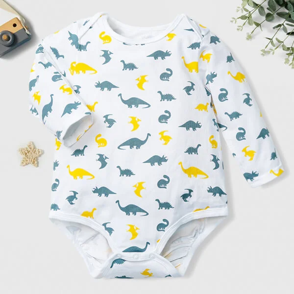 Bodysuit bé trai tam giác Animo B1121013 (0-12M,Trắng)