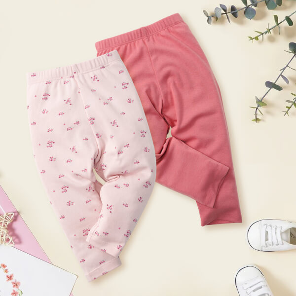 Cặp quần legging bé gái dài CF G0821001 (6-24M,Nhiều màu)