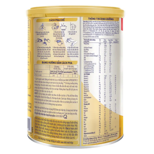 Combo 2 Sữa NAN SUPREME PRO số 3 800g (2-6 tuổi)