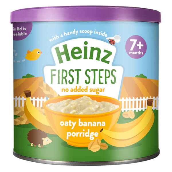 Combo 2 Bột yến mạch và chuối - Heinz Oaty Banana Porridge (7M+)