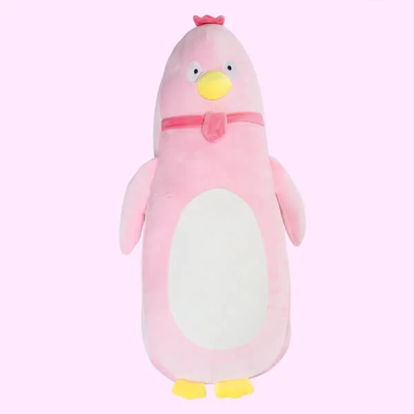 Thú nhồi bông gối ôm gà con hồng Toycity