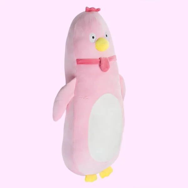 Thú nhồi bông gối ôm gà con hồng Toycity