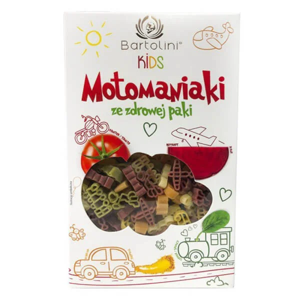 Mì nui rau củ cho bé hình xe động cơ Bartolini (250g)