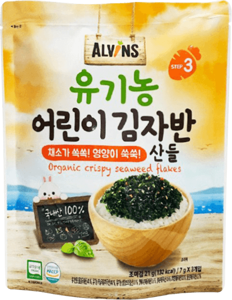 Rong biển hữu cơ rắc cơm vị rau củ Alvins (21g)