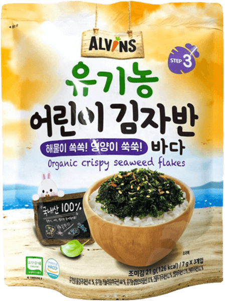 Rong biển hữu cơ rắc cơm vị hải sản Alvins (21g)