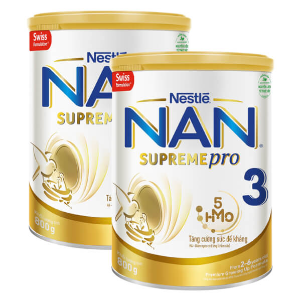 Combo 2 Sữa NAN SUPREME PRO số 3 800g (2-6 tuổi)