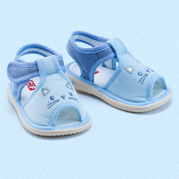 Giày sandal tập đi chút chít CF2105 3003-1 (15,Xanh dương)