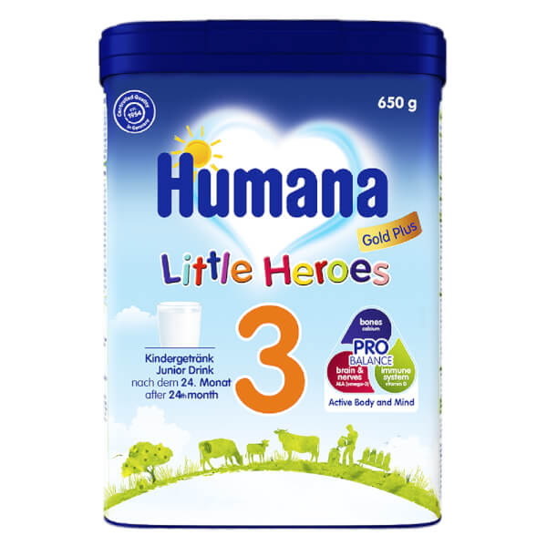 Sữa Humana Gold Plus 3 650g (Trên 2 tuổi)