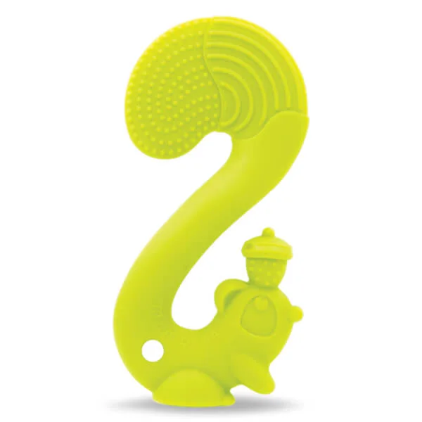 Gặm nướu silicone Mombella hình sóc (P8061, Xanh lá)