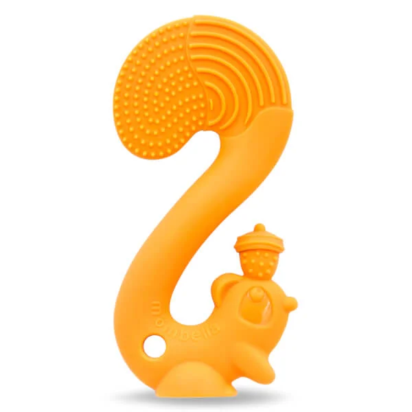 Gặm nướu silicone Mombella hình sóc (P8060, Cam)