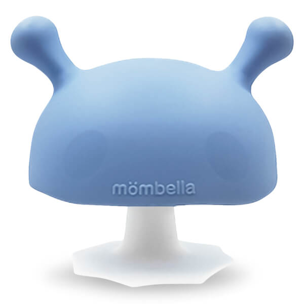 Combo 2 Gặm nướu silicone Mombella hình nấm (P8101, Xanh dương)