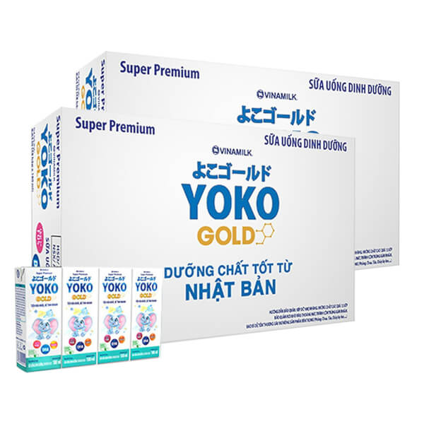 Combo 2 thùng Sữa uống dinh dưỡng Vinamilk Yoko Gold 180ml (Lốc 4 hộp)