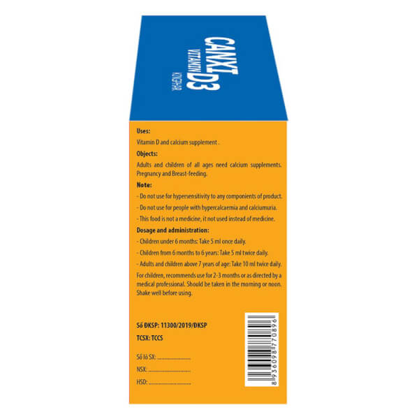 Canxi Vitamin D3 Kingphar (hộp 20 ống x 5ml)