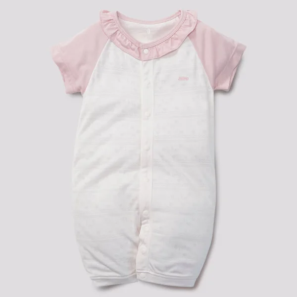 Bodysuit đùi dêt jacquard Animo I1121053 (0-12M,Hồng nhạt)