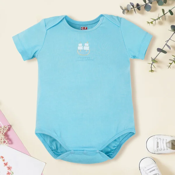 Bodysuit sơ sinh tam giác Modal Animo I0921001 (3-6M,Xanh)