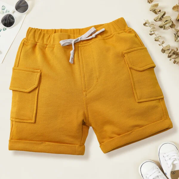 Quần bé trai ngắn CF B0421018 (9-12M,Vàng)