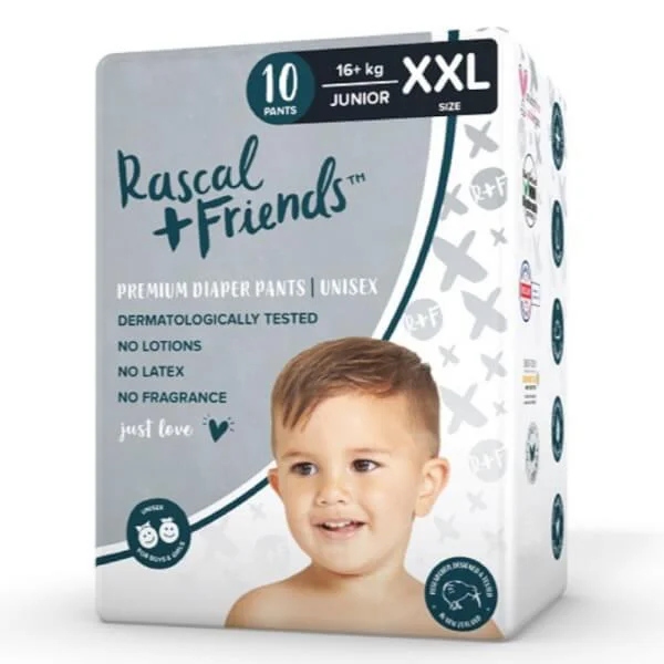 Tã quần Rascal + Friends (XXL, 16kg, 10 miếng)