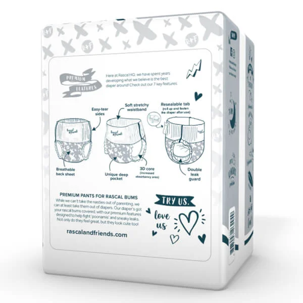 Tã quần Rascal + Friends (XL, 13-18kg, 12 miếng)