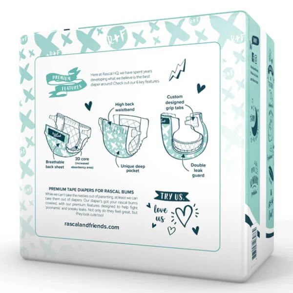 Tã dán Rascal + Friends (M, 6-11kg, 20 miếng)