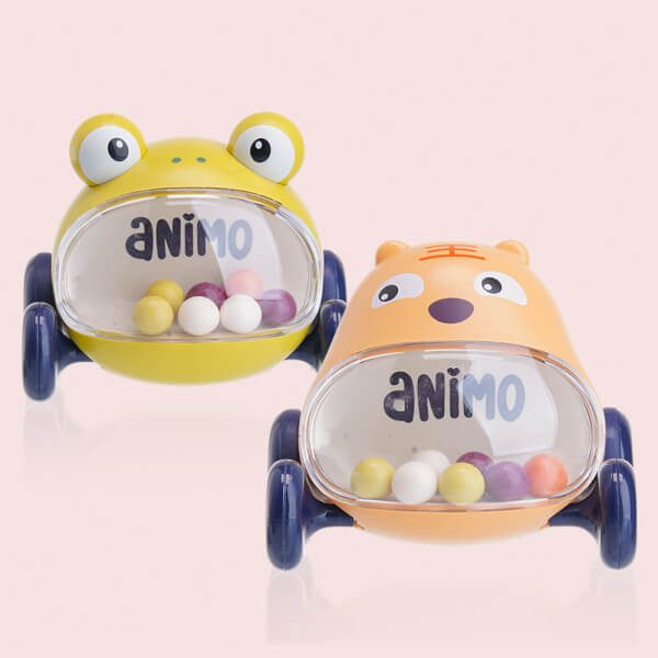 Bộ 2 xe hoạt hình đáng yêu Animo CY302565 (Vàng, Xanh lá)