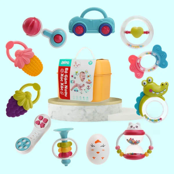 Bộ gặm nướu xúc xắc 10 món Animo CY266995