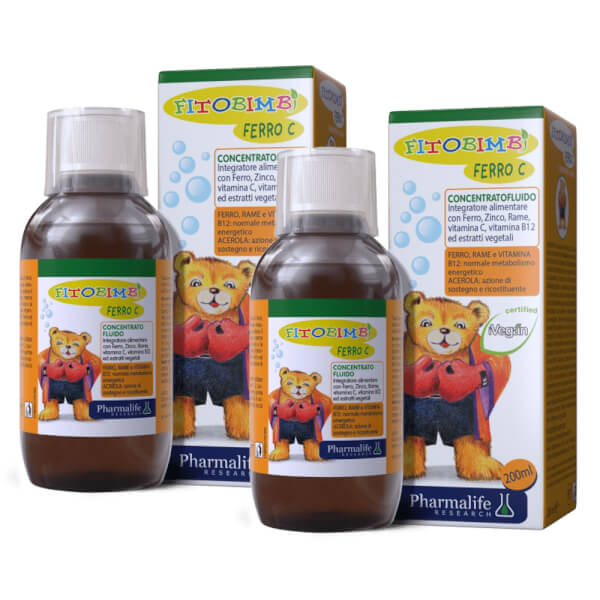 Combo 2 Siro bổ sung Sắt, Kẽm và Vitamin C cho bé Fitobimbi Ferro C